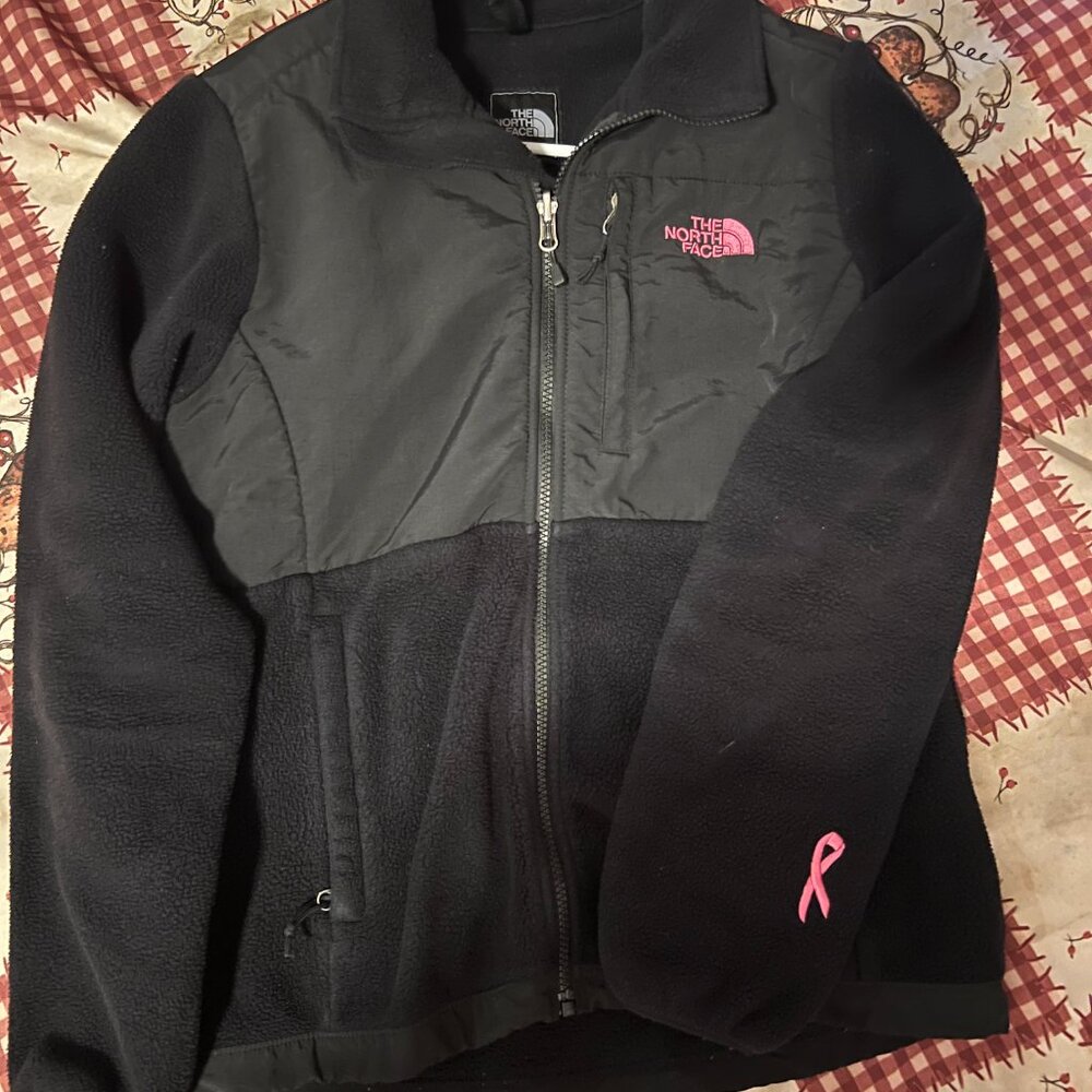 Black North face with Pink breast cancer ribbon - Picture 3 of 4